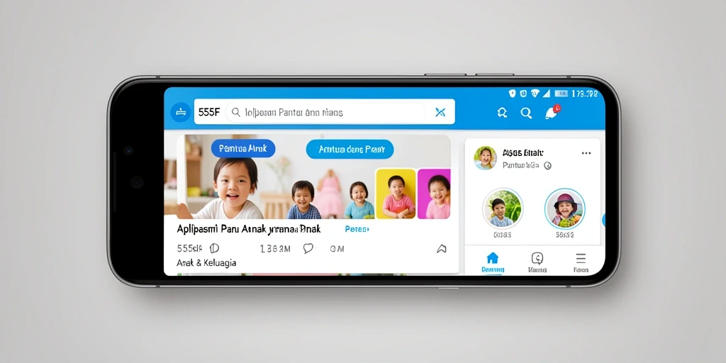 Tampilan antarmuka aplikasi Pantau Anak 555F yang sederhana dan informatif.