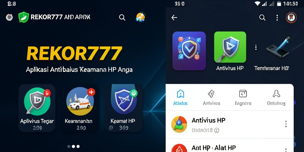 Tampilan antarmuka aplikasi REKOR777 yang sederhana dan efisien.