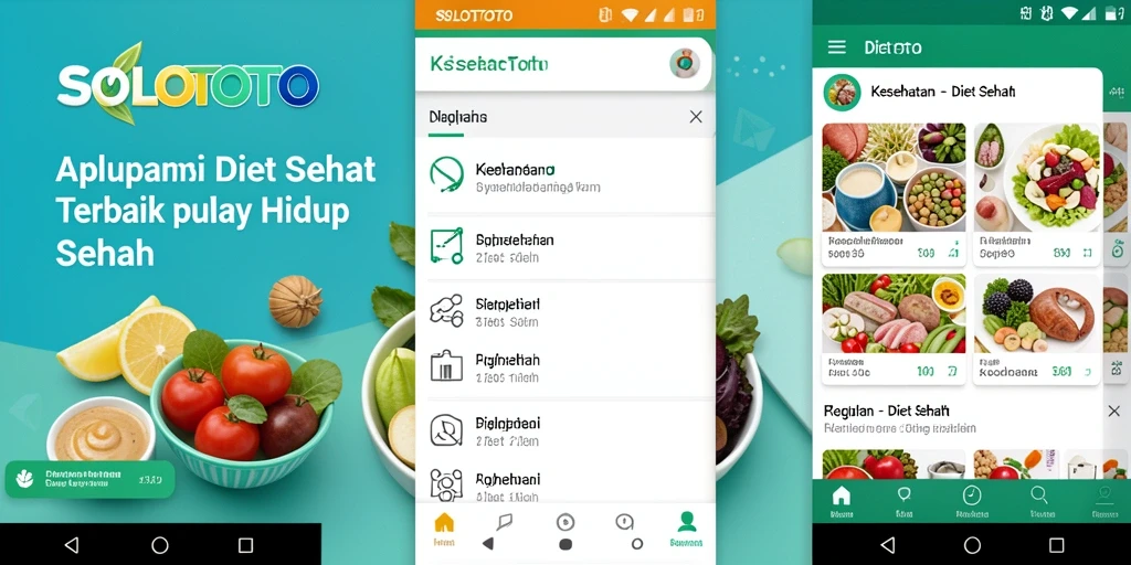 Tampilan antarmuka aplikasi SOLOTOTO untuk Diet Sehat.
